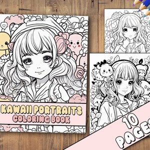 Colorido finalizado do E-book (PDF) Desenhos Kawaii para Colorir Dispo