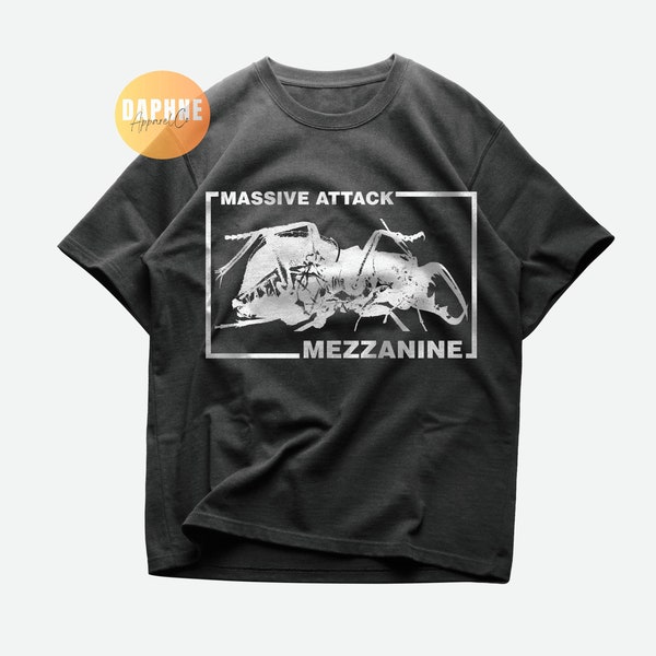 Massive Attack Mezzanine album cover unisex shirt | Robert 3D Del Naja Tricky Daddy G Electronic Rock Music Tshirt | Retro Vintage Tee Gift