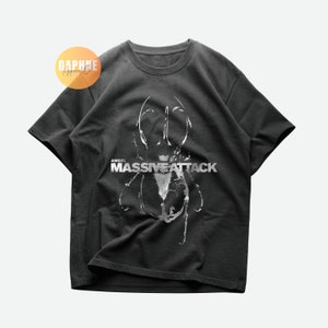 Massive Attack Mezzanine Angel album cover unisex shirt | Robert 3D Del Naja Tricky Daddy G Electronic Rock Music Tshirt Retro Vintage Gift