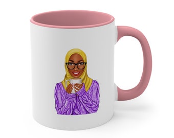 Hijabi with her coffee Mug