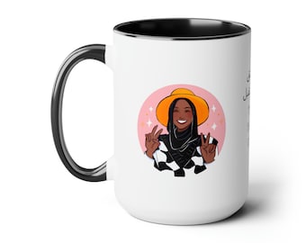 Happy Hijabi Girl Two-Tone Mugs
