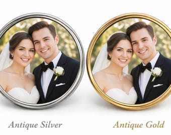Custom Photo Lapel Pin – Wedding Memorial Keepsake, Personalized Jewelry Company Lapel Pin