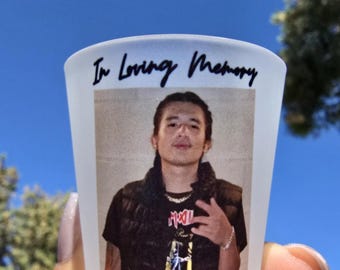 Memorial Frosted Shot Glass, Memorial Gift, Personalized with picture, personalizado con foto, Personalized Keepsake - Custom Glass cup