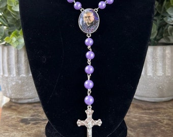 Memorial rosary, Memorial Gift, Personalized rosary with picture, Rosario personalizado con foto, Personalized Keepsake - Custom rosary