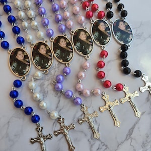 Picture rosary, Custom Gift, Personalized rosary with picture, Rosario personalizado con foto, Personalized Keepsake - Rosary with Picture