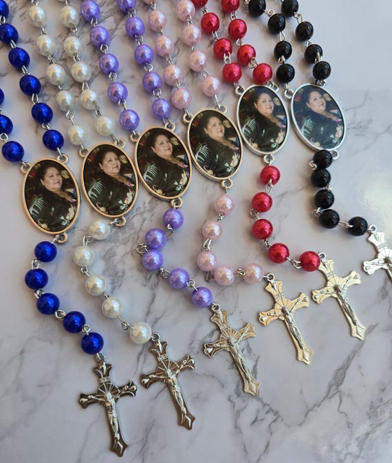 Personalized Picture Rosary, Custom Photo Keepsake