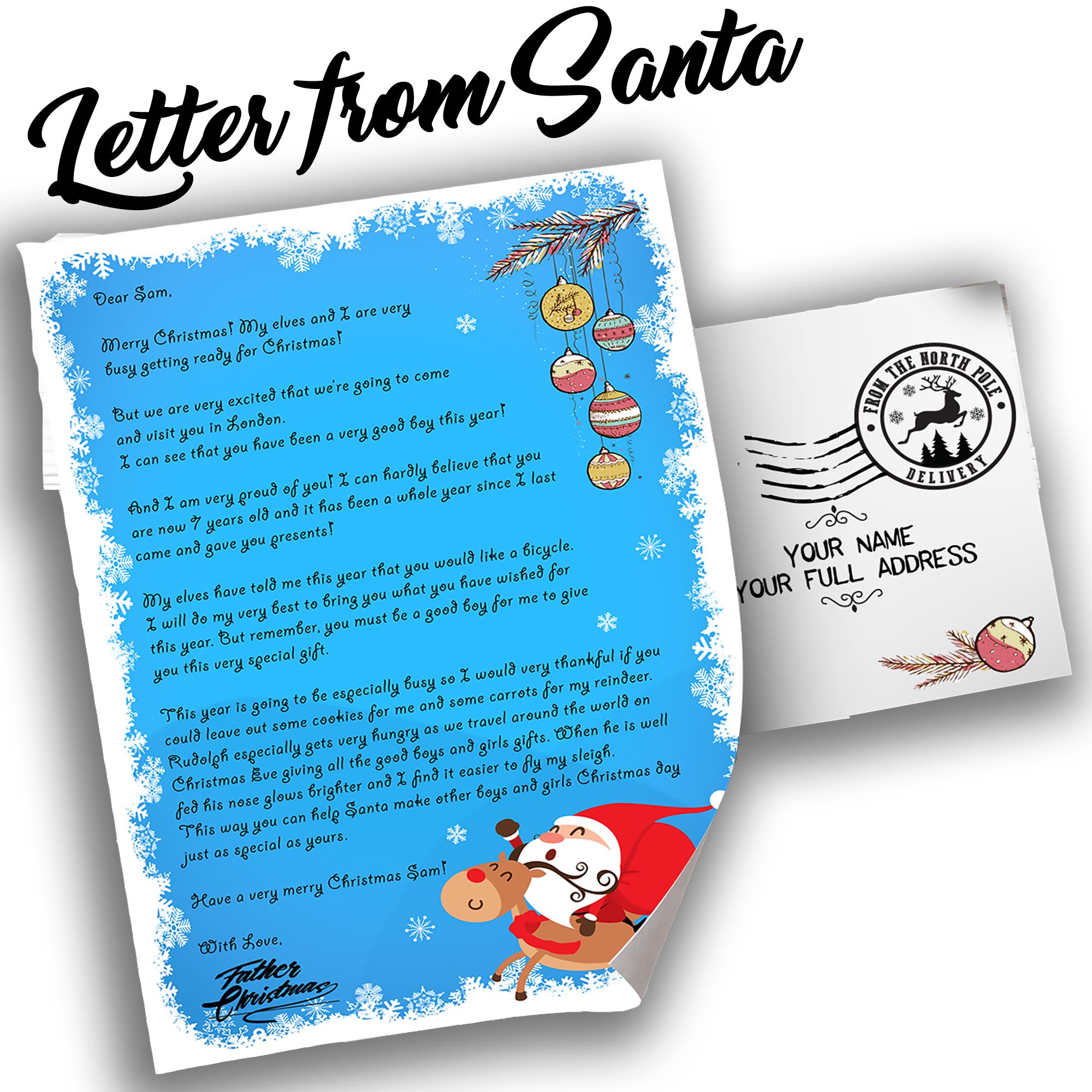 Personalised Letter From Santa, Letter From the North Pole, Signed by ...