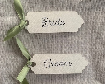 Wedding Place Cards with Ribbon Detail