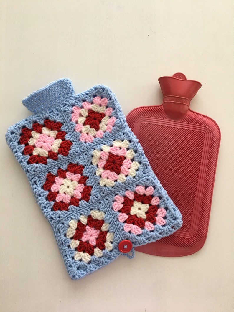 Cath Kidston Inspired Hot Water Bottle Cover Crochet Pattern Etsy