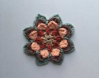 Crochet Lotus Flower Brooch Pattern (PDF Pattern)