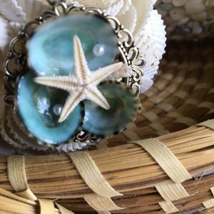 Real Limpet Shell Pendant and Starfish