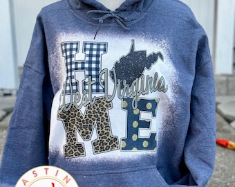 West Virginia Home Pullover / Hoodie / gebleichtes Sweatshirt / Hoodie Geschenk für sie