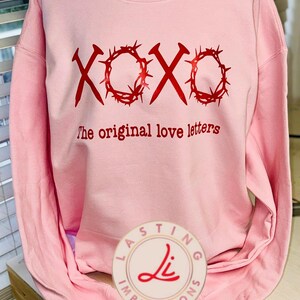 Suéter/sudadera con letras de amor originales de Xoxo, regalo para ella/sudadera cristiana para el día de San Valentín