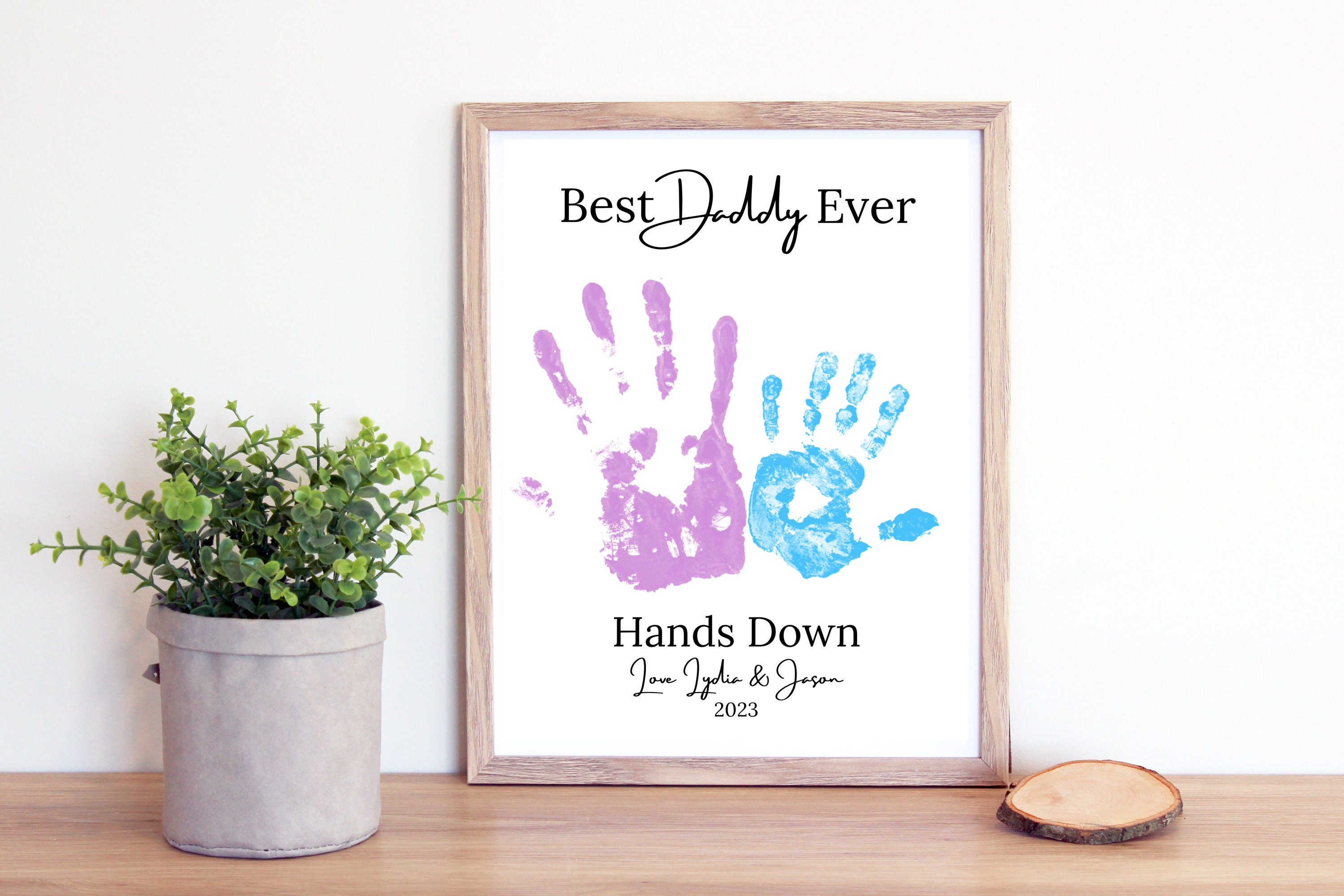 Father's Day Handprint Art Father's Day Craft DIY Father's Day Best Dad ...