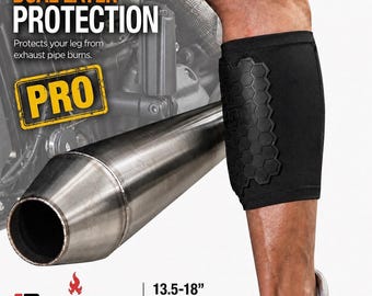 BurnJacket PRO Motorrad-Auspuff-Brandschutz: BurnJacket PRO, Dual-Layer-Schutz (13,5-18-Zoll-Wade)