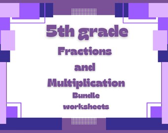 Klasse 5 Klasse Mathe Arbeitsblätter Bundle – Brüche & Multiplikation | Druckbare Praxis, Mitten, Hausaufgaben, Morgenarbeit