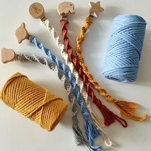 macrame pacifier clip