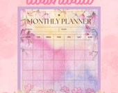 Beige Minimalist Monthly Planner PDF - Instant Download, A4 & Letter Sizes
