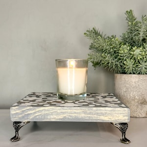 Boho Display Tray, Wood Riser, Decorative Tray, Wood Candle Stand, Wood Display Stand, Soap Dispenser Tray, Display Tray, Decorative Stand