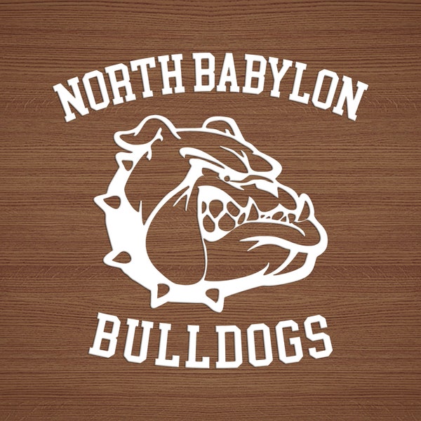 North Babylon Bulldogs Vinyl Sticker, North Babylon NY Window Decal