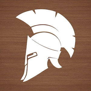 Spartan Helmet Vinyl Sticker, Spartan Window Decal