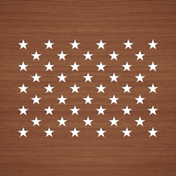 50 Stars Vinyl Sticker, American Flag Stars Window Decal
