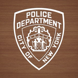 NYPD Aufnäher Vinyl Aufkleber, New York City Polizei Fenster Aufkleber
