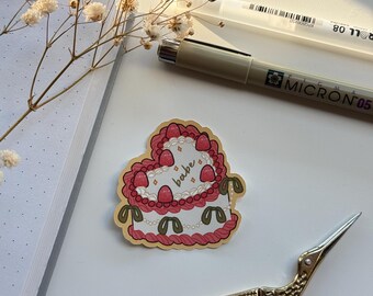 babe cake sticker - matte vinyl die cut sticker