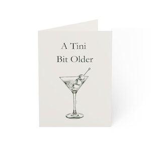Elegantes Geburtstags-Grußkarten-Set | Tini Bisschen Älter | Card Pack für Meilensteinfeiern, einzigartige Partyeinladungen, Erinnerungsnotizen