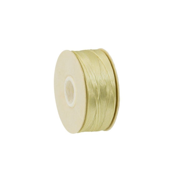 Cream Nymo Nylon Beading Thread Size D .30mm Thickness (64 Yards)