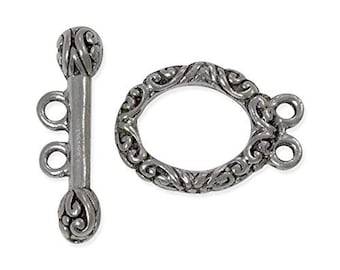 2 Sterling Silver Toggle Clasp 925 Stering Silver Toggle - Etsy