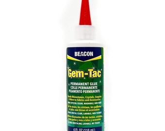 Beacon Gem-Tac Permanent Adhesive, 4-Ounce