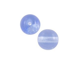 Czech Pressed Glass Round Beads 8mm Light Sapphire (Package of 10)