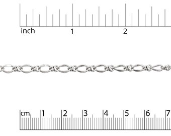 JewelrySupply 4mm Antique Silver Plated Twisted Figure 8 Chain (Priced per Foot)