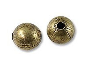 JewelrySupply Bead 4mm Antique Brass Plated (10-pcs)