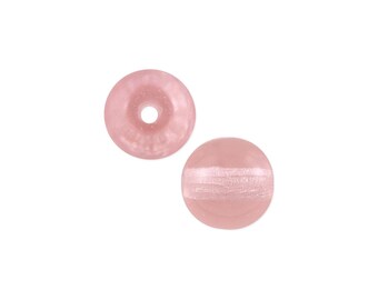 Czech Pressed Glass Round Beads 6mm Rosaline (Package of 10)