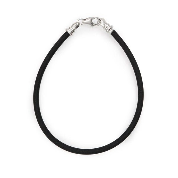 Caprice Bracelet Rubber 7.5" Black 3mm