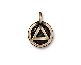 TierraCast 12mm Brass Oxide Pewter Recovery Charm