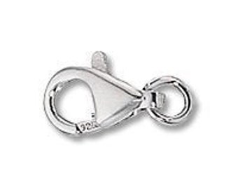 JewelrySupply Lobster Clasp 11x6mm w/Open Ring Sterling Silver (1-Pc)