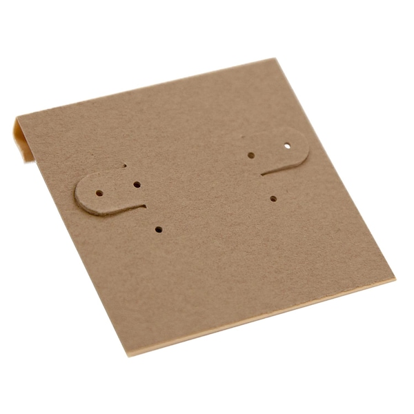 JewelrySupply Hanging Earring Card - Kraft Paper 2x2 (Package of 100)