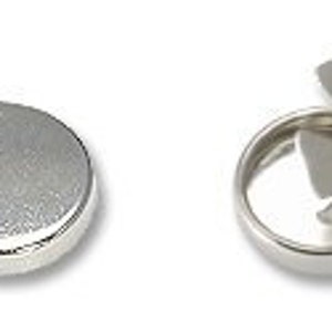 Button Cover 18mm Silver Color (1-Pc)