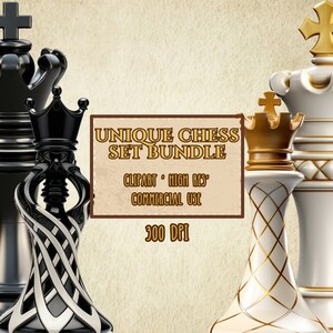 Chess Bundle of 12 Clip Art High Res 300 DPI Transparent Background Clip Art Project