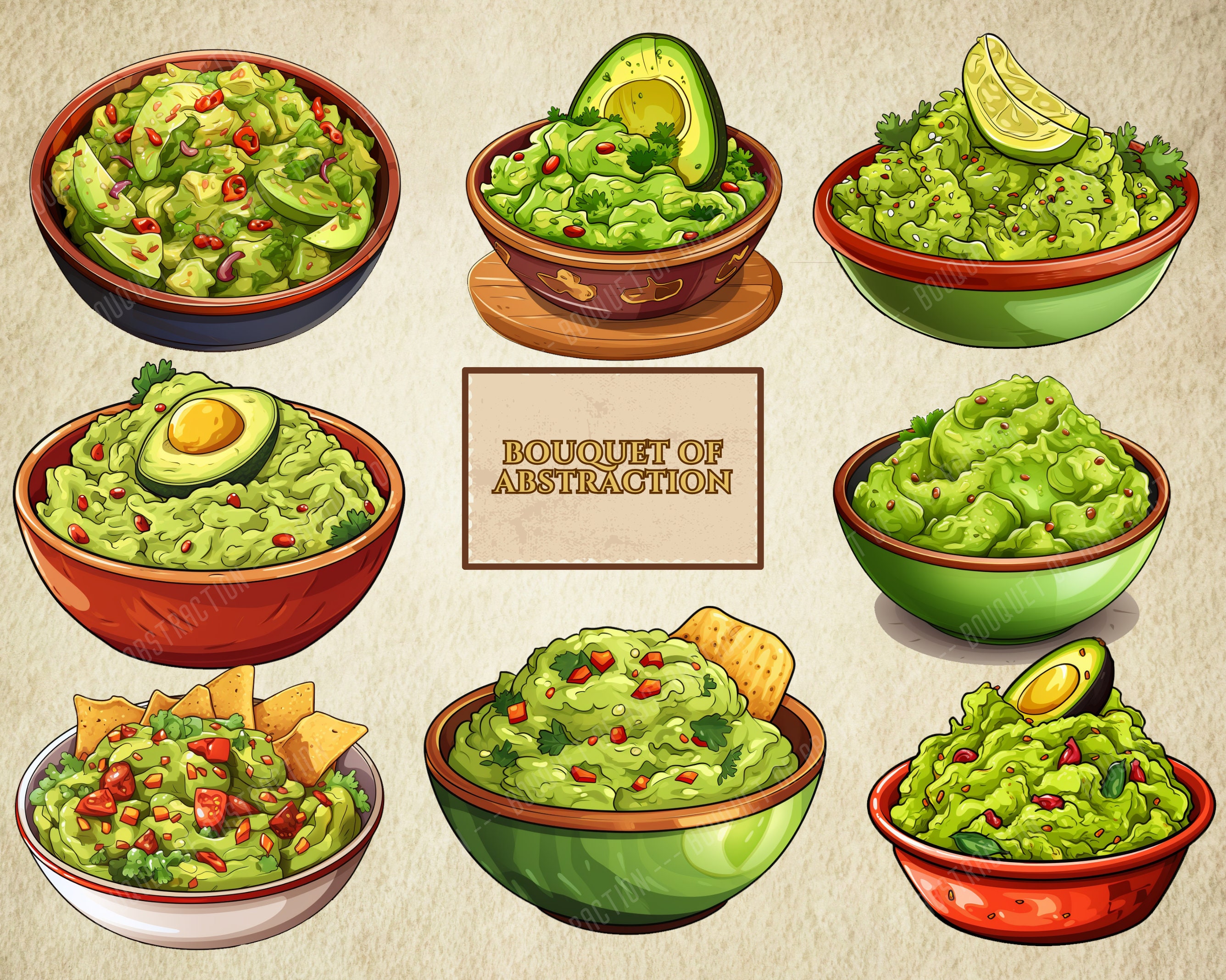 32 Unique Mexican Food Clip Art High Resolution 300 DPI Transparent ...