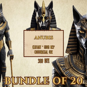 Anubis Clip Art Bundle Of 20 Egyptian Clip Art Anubis Egypt Themed Clip Art High Resolution Transparent Background 300 DPI PNG Files