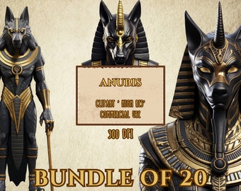 Anubis Clip Art Bundle von 20 ägyptischen Clip Art Anubis Ägypten Themed Clip Art hohe Auflösung transparenten Hintergrund 300 DPI PNG-Dateien