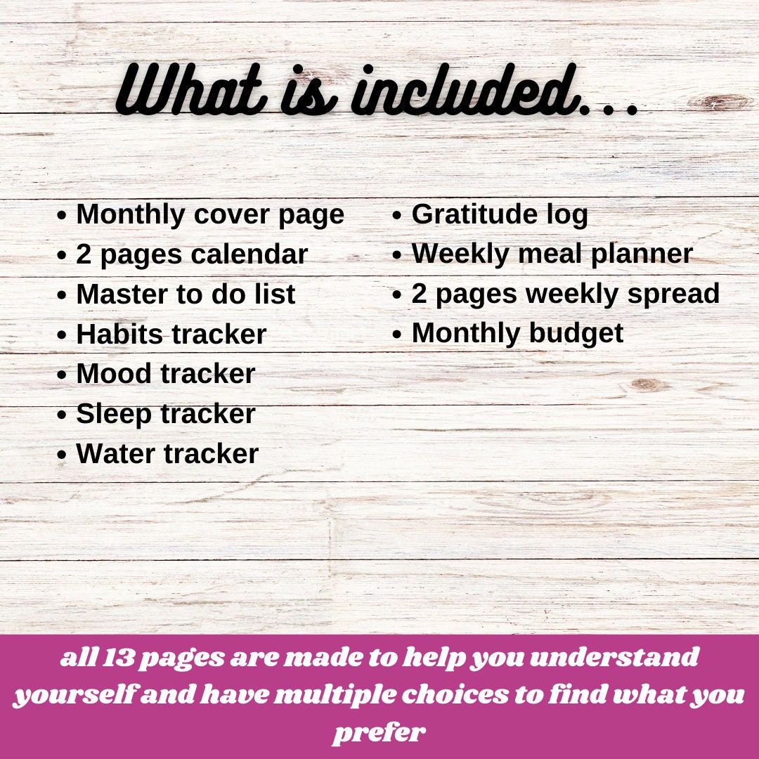Undated Digital Bullet Journal 2024 Premade Monthly Bundle Books Theme ...