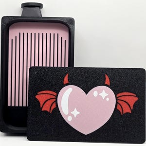 Devil Heart Diamond Painting Tray - 3D Printed Gothic Drill Tray with Magnetic Lid
