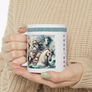 Poseidon mug (11 oz), God of Sea and Earth, Greek God Cup, Neptune mug, Greek Pantheon, Olympian Gods, Greek Mythology, Classical Mythology