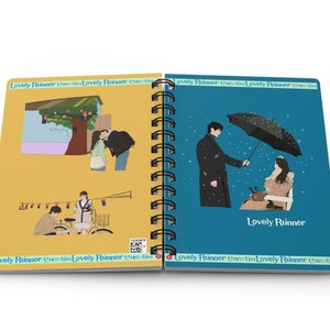 Lovely Runner Spiral Bound Journal, Kdrama Lovely Runner Journal, K-Drama Addict Diary, Lovely Runner Fan Merch | 선재 업고 튀어 5&quot; x 7&quot; Notebook