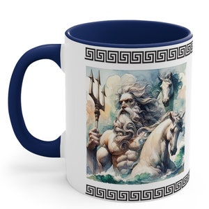 Poseidon mug (11 oz), God of Sea and Earth, Greek God Cup, Neptune mug, Greek Pantheon, Olympian Gods, Greek Mythology, Classical Mythology